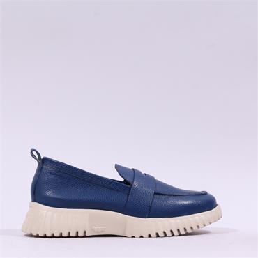 Wonders Flexfly Slip On Chunky Loafer - Navy Leather